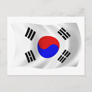 Sourth Korea Flag Postcard