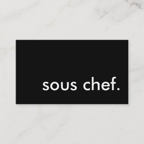 sous chef. business card templates