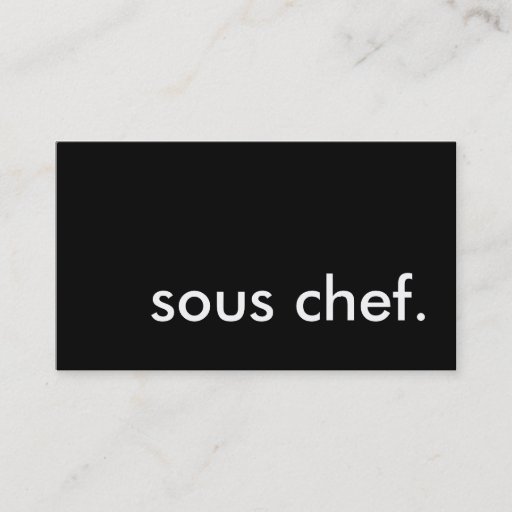 Customizable sous chef. business card templates