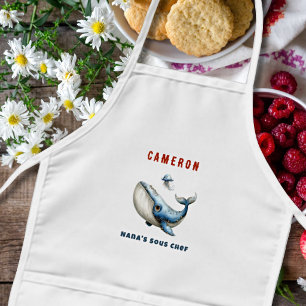 Sous Chef Whale Ocean Kitchen Kids' Apron