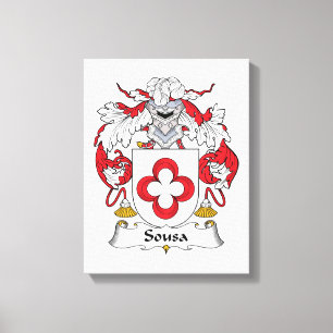 Sousa Family Crest Canvas Print