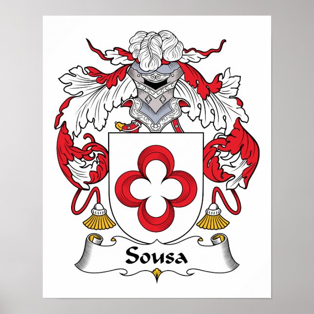 Sousa Family Crest Poster (Front)