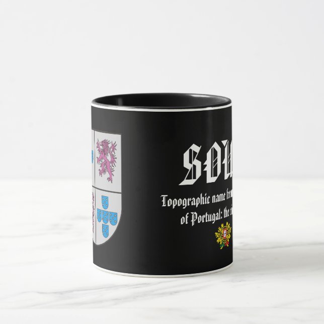 Sousa Surname Arms Mug (Center)