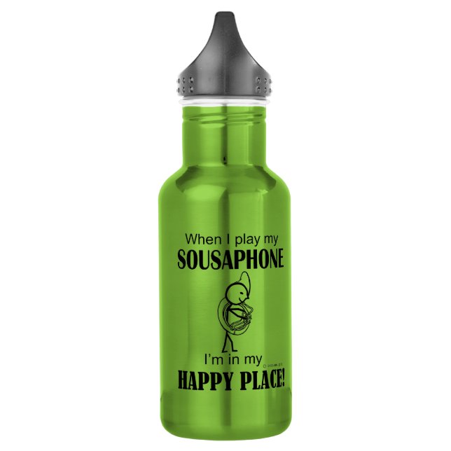 Sousaphone Happy Place Stainless Steel Water Bottle (Left)