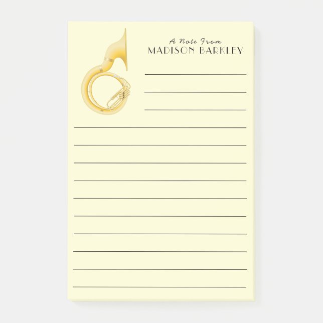 Sousaphone Marching Band Music Teacher Musician Post-it Notes (Front)