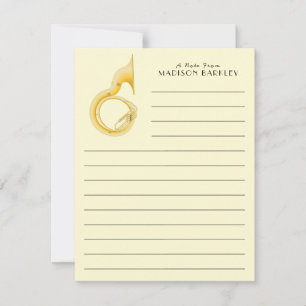 Sousaphone Marching Band Music Teacher Musician Thank You Card