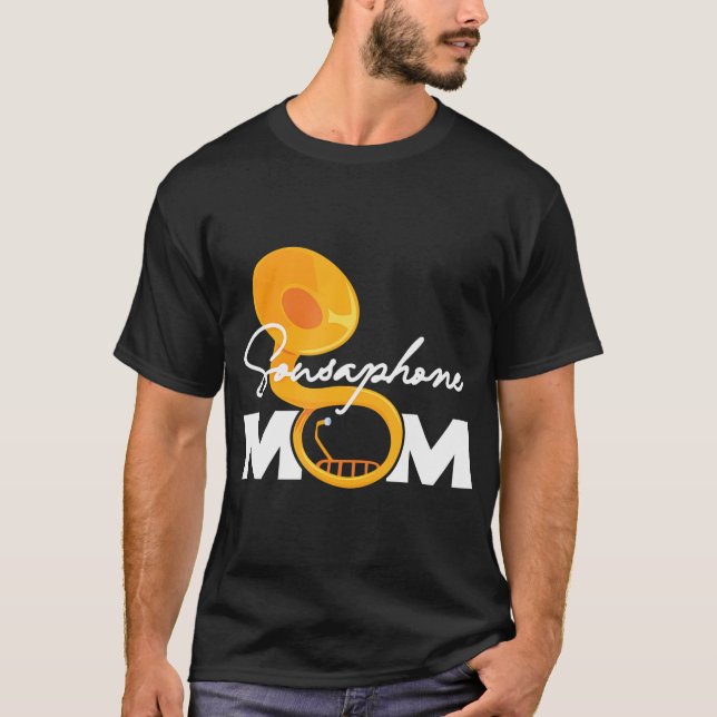 Sousaphone Mom Marching Band Musical Instrument T-Shirt (Front)