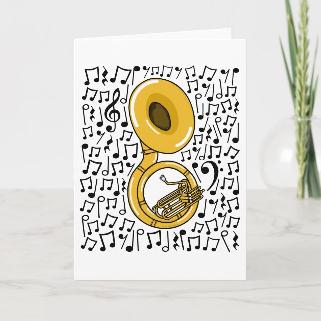 Sousaphone Musical Notes Brass Musician (Front)