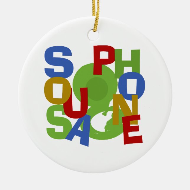 Sousaphone Photo Ceramic Ornament (Front)