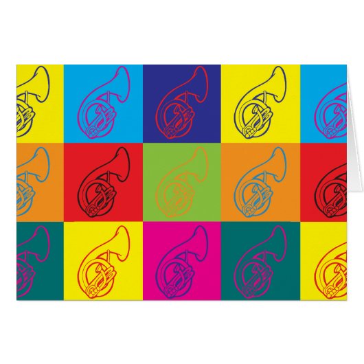 Sousaphone Pop Art Cards (Front Horizontal)