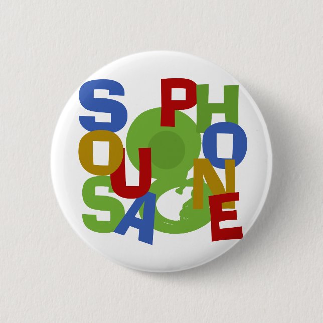 Sousaphone Scramble Pinback Button (Front)
