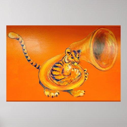 Sousaphone Tiger Poster