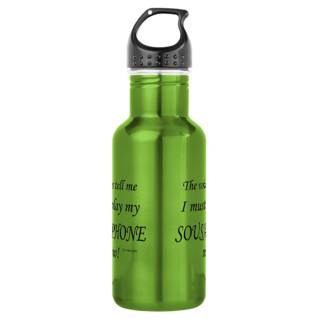 Sousaphone Voices Say Must Play Stainless Steel Water Bottle (Front)