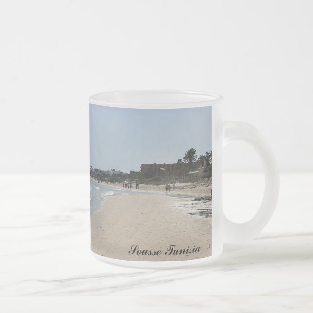 Sousse Tunisia #1 Frosted Glass Coffee Mug (Right)