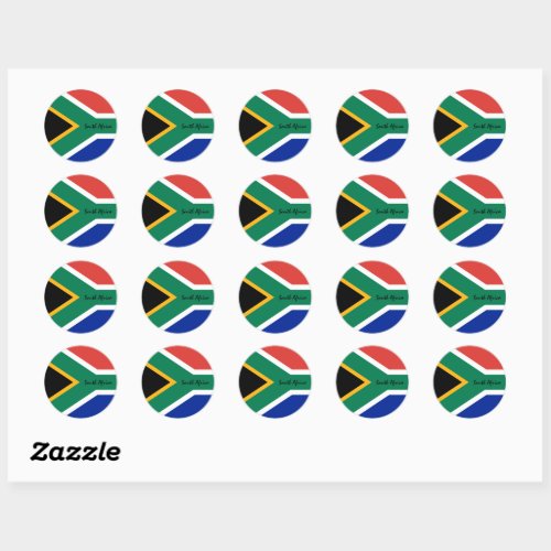 South Africa African flag patriots travel sport Classic Round Sticker