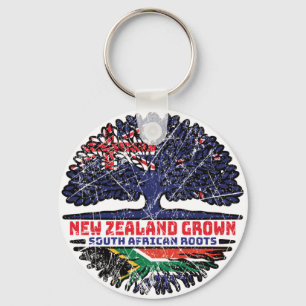 South Africa African New Zealander New Zealand Keychain