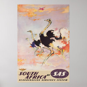 South Africa Art African Print SAS Travel Poster 