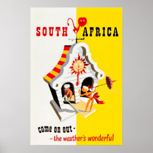 South Africa Art African Print Travel Poster 