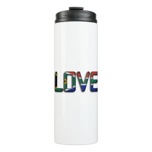 South Africa beautiful amazing text quote flag art Thermal Tumbler