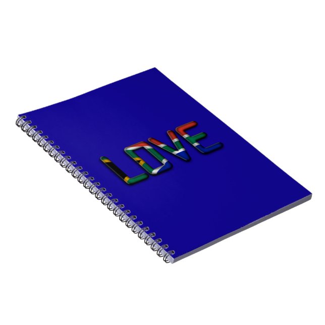 South Africa Beautiful Love Amazing Text Quote Art Notebook (Right Side)
