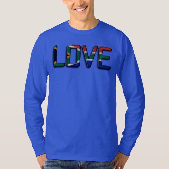 South Africa Beautiful Love Amazing Text Quote Art T-Shirt (Front)