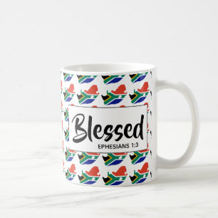 SOUTH AFRICA Blessed Christian Bible Scripture Coffee Mug