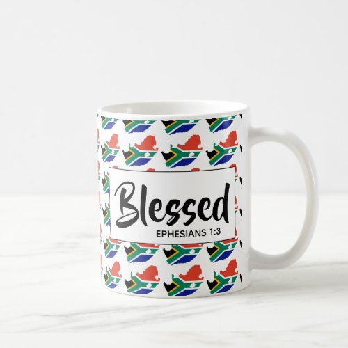 SOUTH AFRICA  Blessed Christian Bible Scripture Coffee Mug