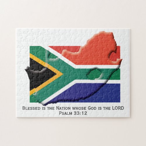 SOUTH AFRICA  Blessed Nation  SOUTH AFRICAN FLAG Jigsaw Puzzle