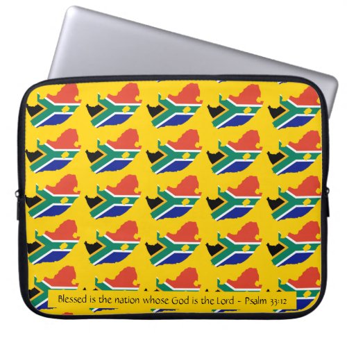 SOUTH AFRICA Christian Blessed Laptop Yellow Laptop Sleeve