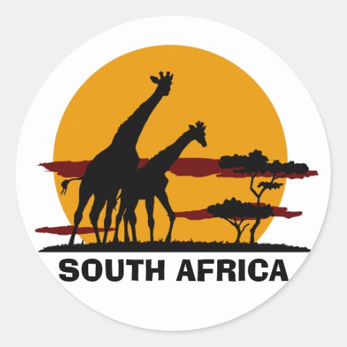 South Africa Classic Round Sticker