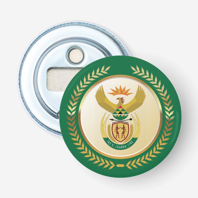 South Africa Coat of Arms Bottle Opener (Front)