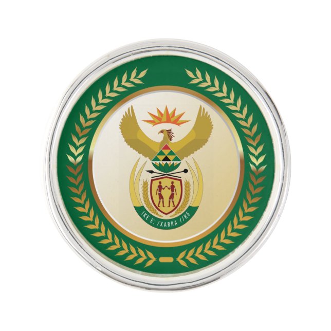 South Africa Coat of Arms Lapel Pin (Front)