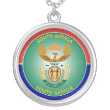 South Africa Coat of Arms Patriotic Round Shape