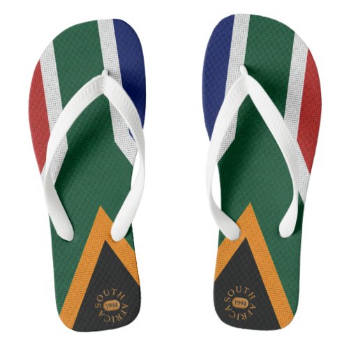 SOUTH AFRICA COLORS  National Flag Flip Flops