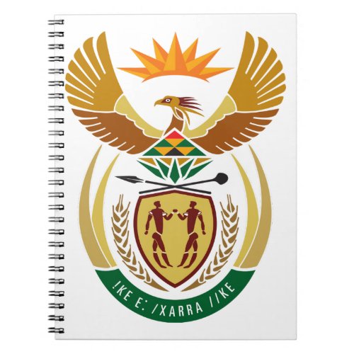 south africa emblem notebook