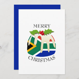 SOUTH AFRICA Festive Plum Pudding Christmas Holiday Card
