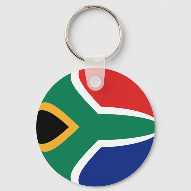 South Africa Fisheye Flag Keychain (Front)