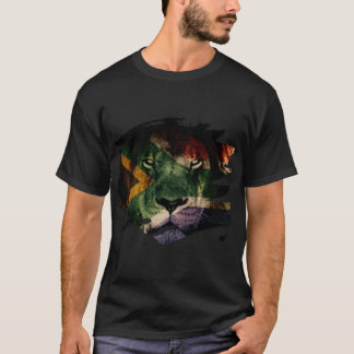 South Africa Flag & African Lion Picture T-Shirt
