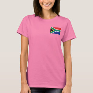 South Africa Flag and Map dk T-Shirt