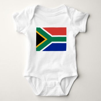 South Africa Flag Baby Bodysuit by FlagWare at Zazzle
