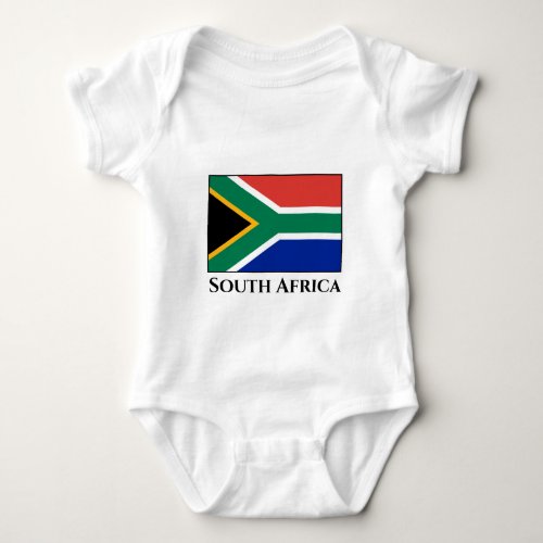 South Africa Flag Baby Bodysuit