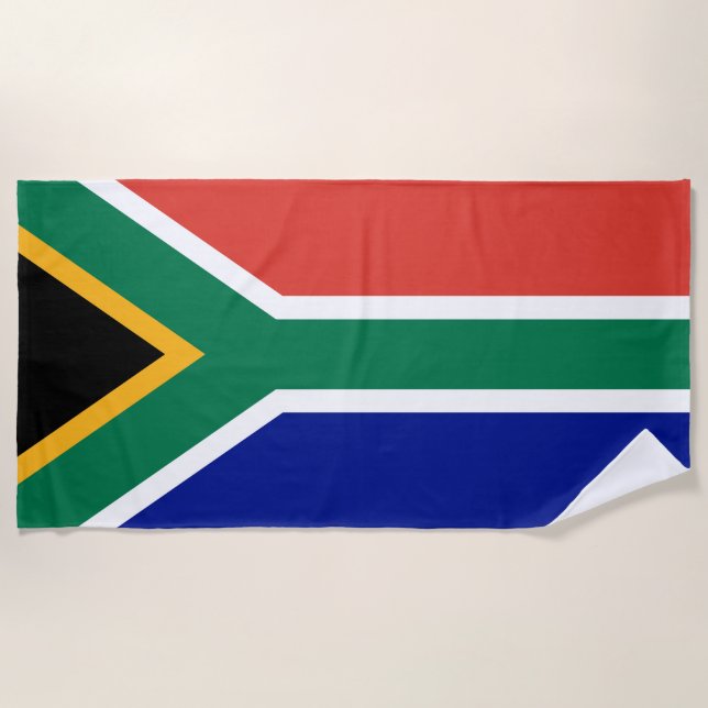 South Africa Flag Beach Towel (Front)