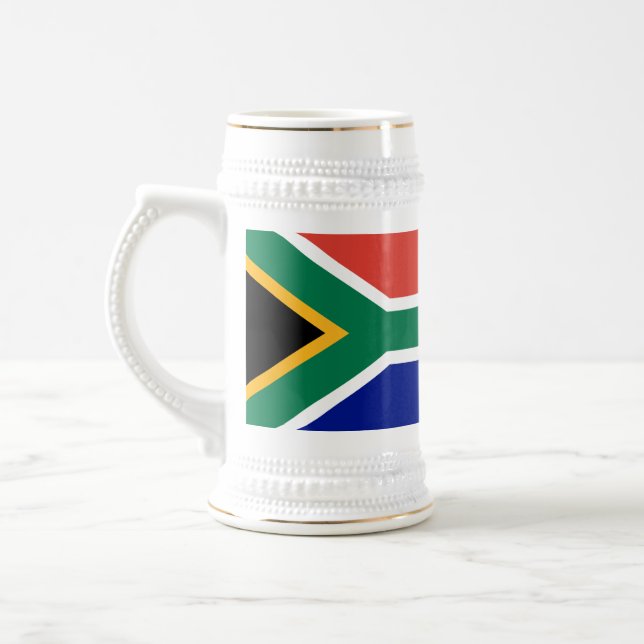 South Africa Flag Beer Stein (Left)