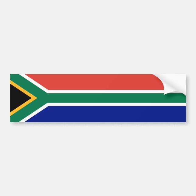 South Africa Flag Bumper Sticker (Front)