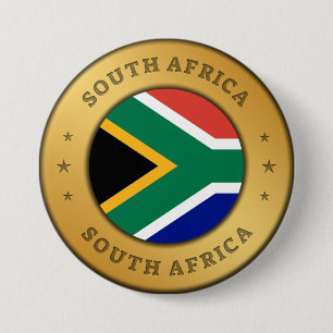 South Africa Flag Button