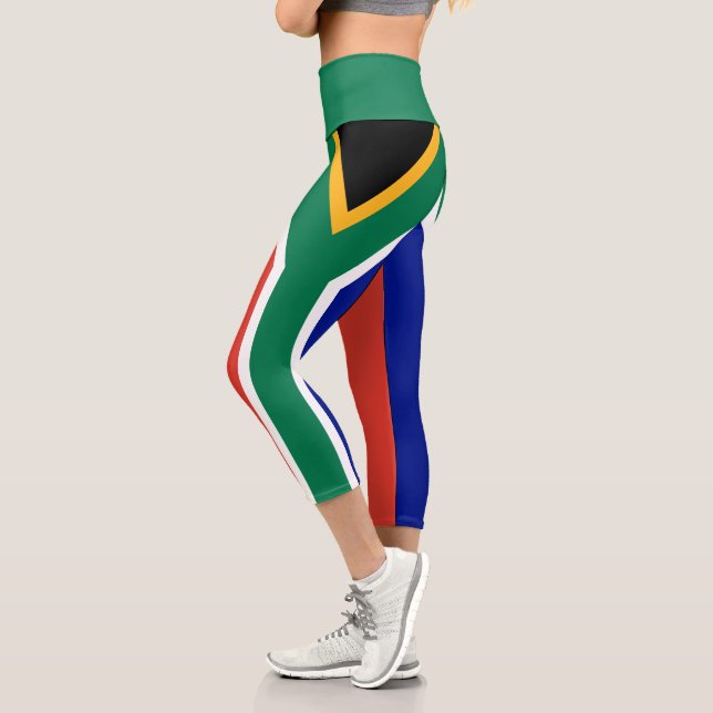 South Africa Flag Capri Leggings (Left)
