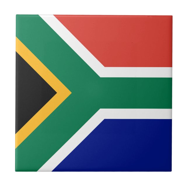 South Africa Flag Ceramic Tile (Front)