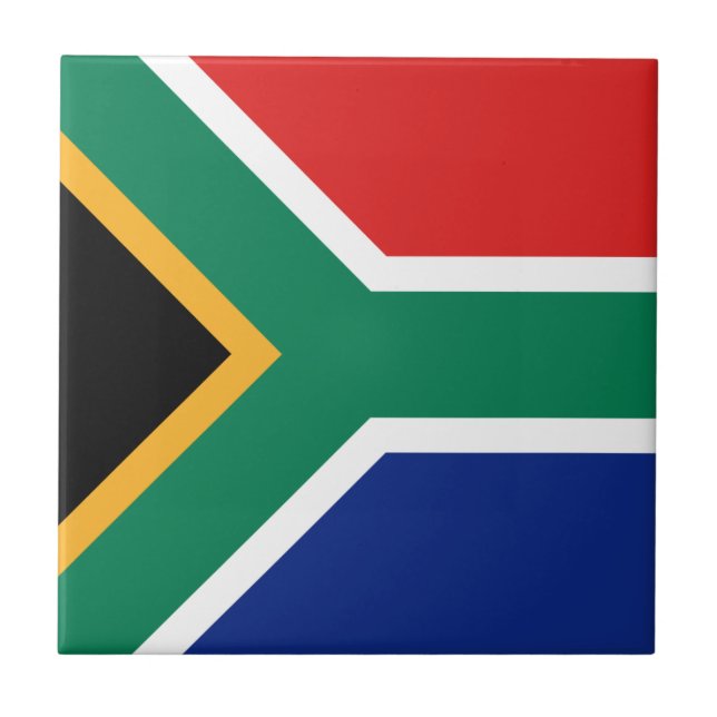 South Africa Flag Ceramic Tile (Front)