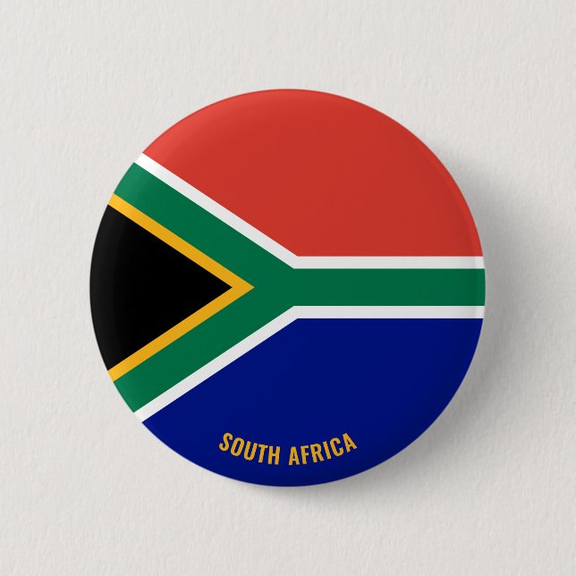 South Africa Flag Charming Patriotic Button (Front)