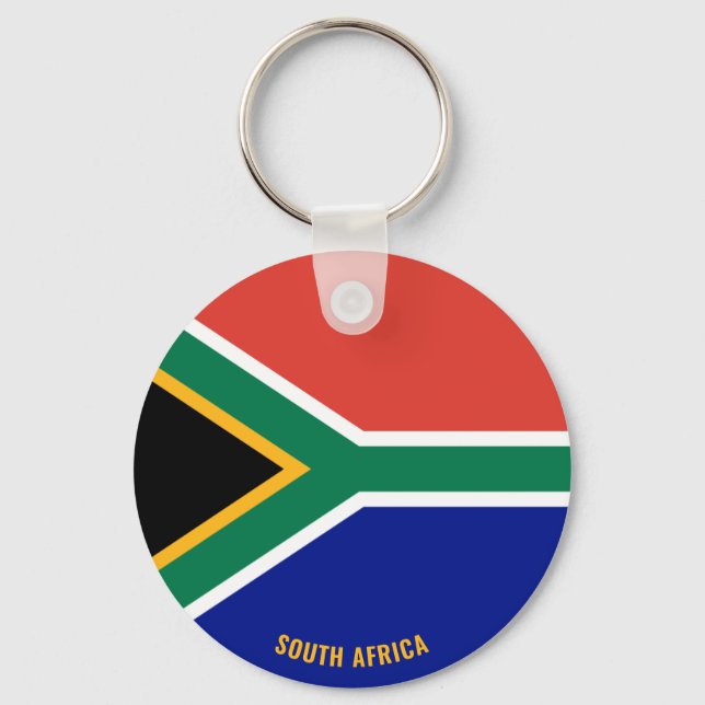South Africa Flag Charming Patriotic Keychain (Front)
